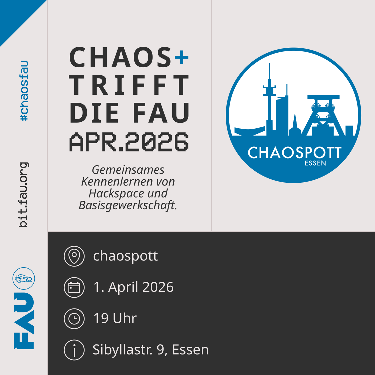Essen: chaospott trifft die FAU beim Chaostreff